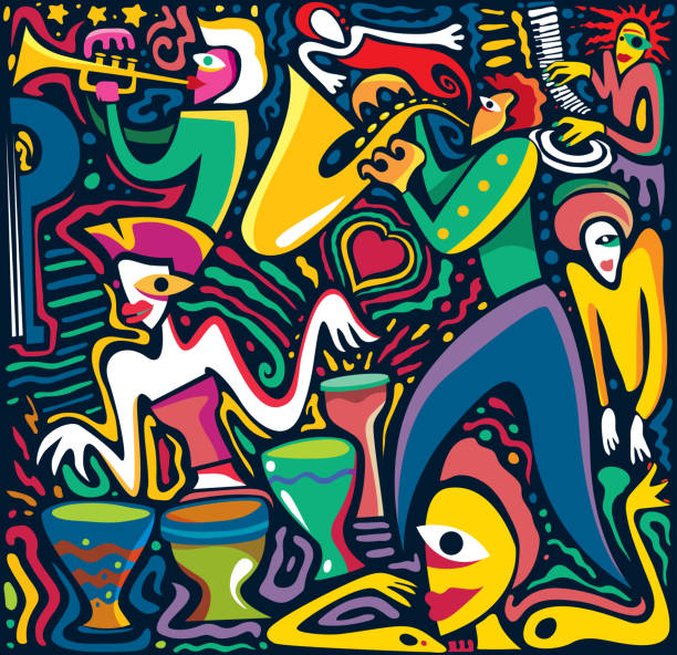 Abstract Jazz Band Artwork (Vector Art)